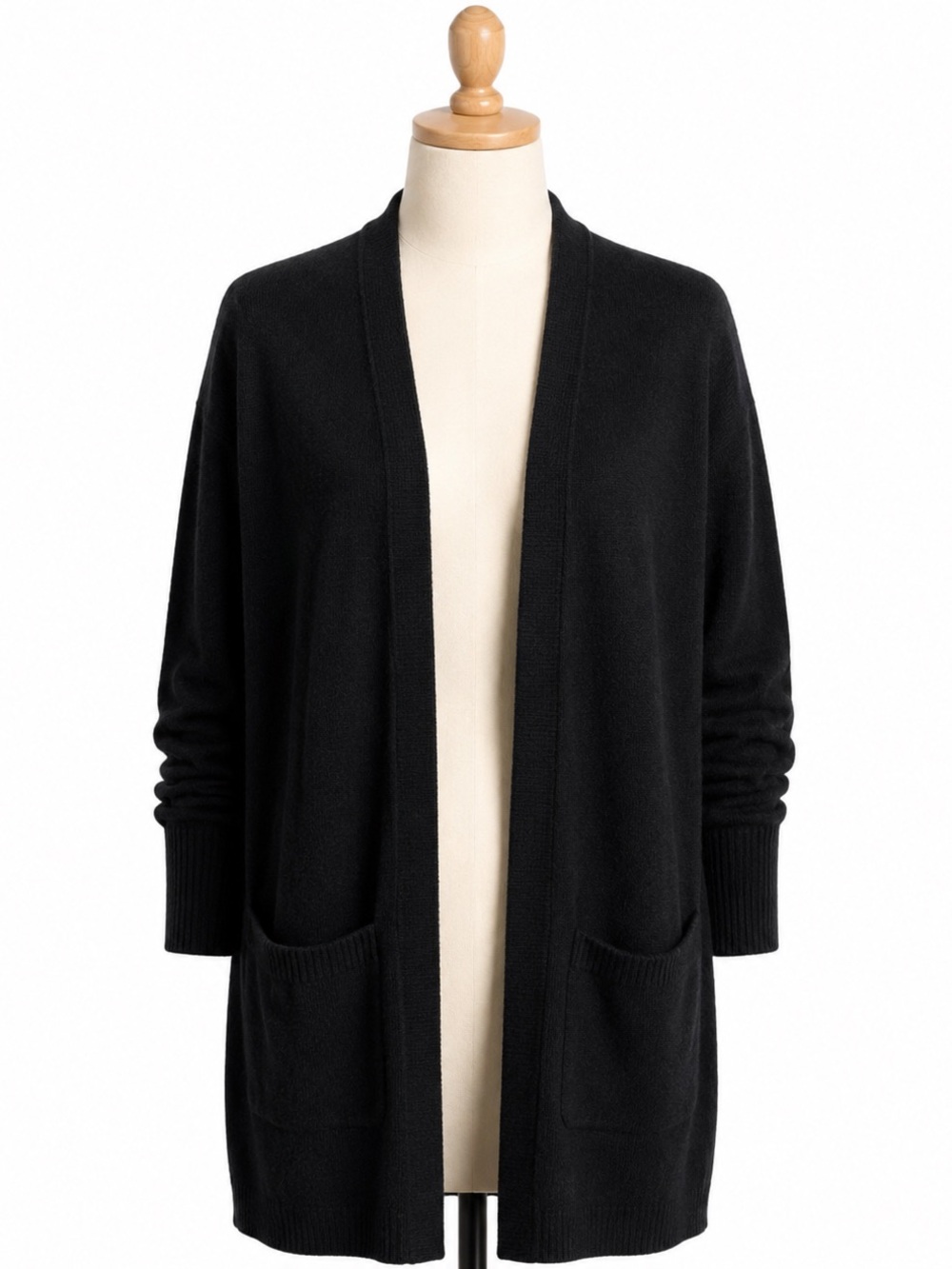 Madewell Black Open Front Long Cardigan Sweater Size 2X